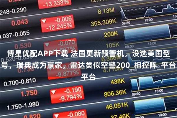 博星优配APP下载 法国更新预警机，没选美国型号，瑞典成为赢家，雷达类似空警200_相控阵_平台