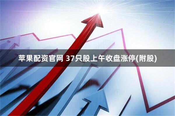 苹果配资官网 37只股上午收盘涨停(附股)