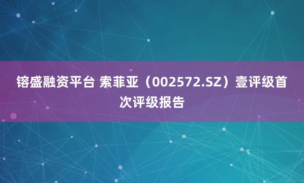 镕盛融资平台 索菲亚（002572.SZ）壹评级首次评级报告
