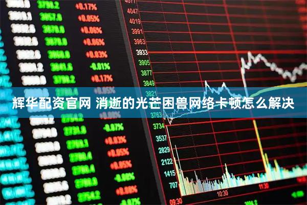 辉华配资官网 消逝的光芒困兽网络卡顿怎么解决