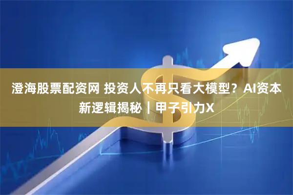 澄海股票配资网 投资人不再只看大模型？AI资本新逻辑揭秘｜甲子引力X